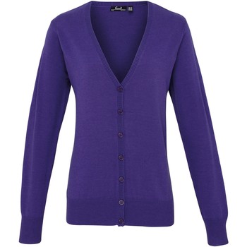 textil Mujer Chaquetas de punto Premier Button Through Violeta