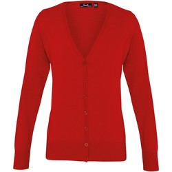 textil Mujer Chaquetas de punto Premier Button Through Rojo