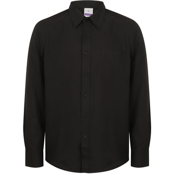 textil Hombre Camisas manga larga Henbury HB590 Negro