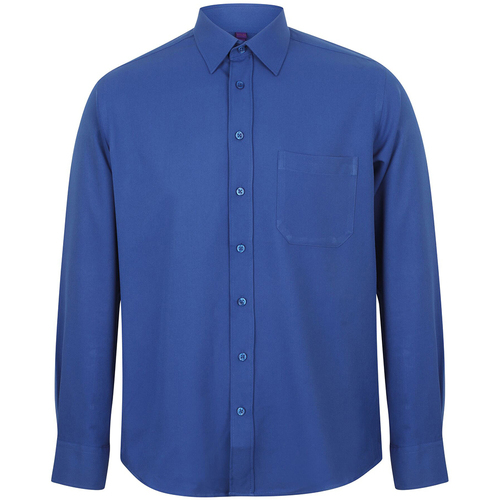 textil Hombre Camisas manga larga Henbury HB590 Azul