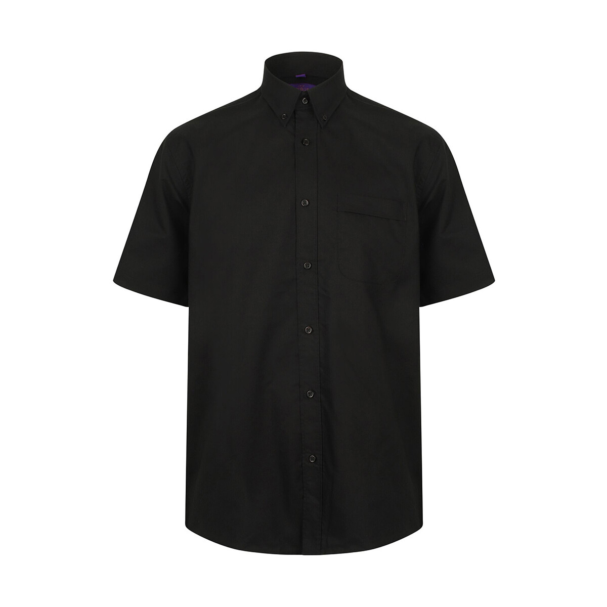 textil Hombre Camisas manga corta Henbury HB595 Negro