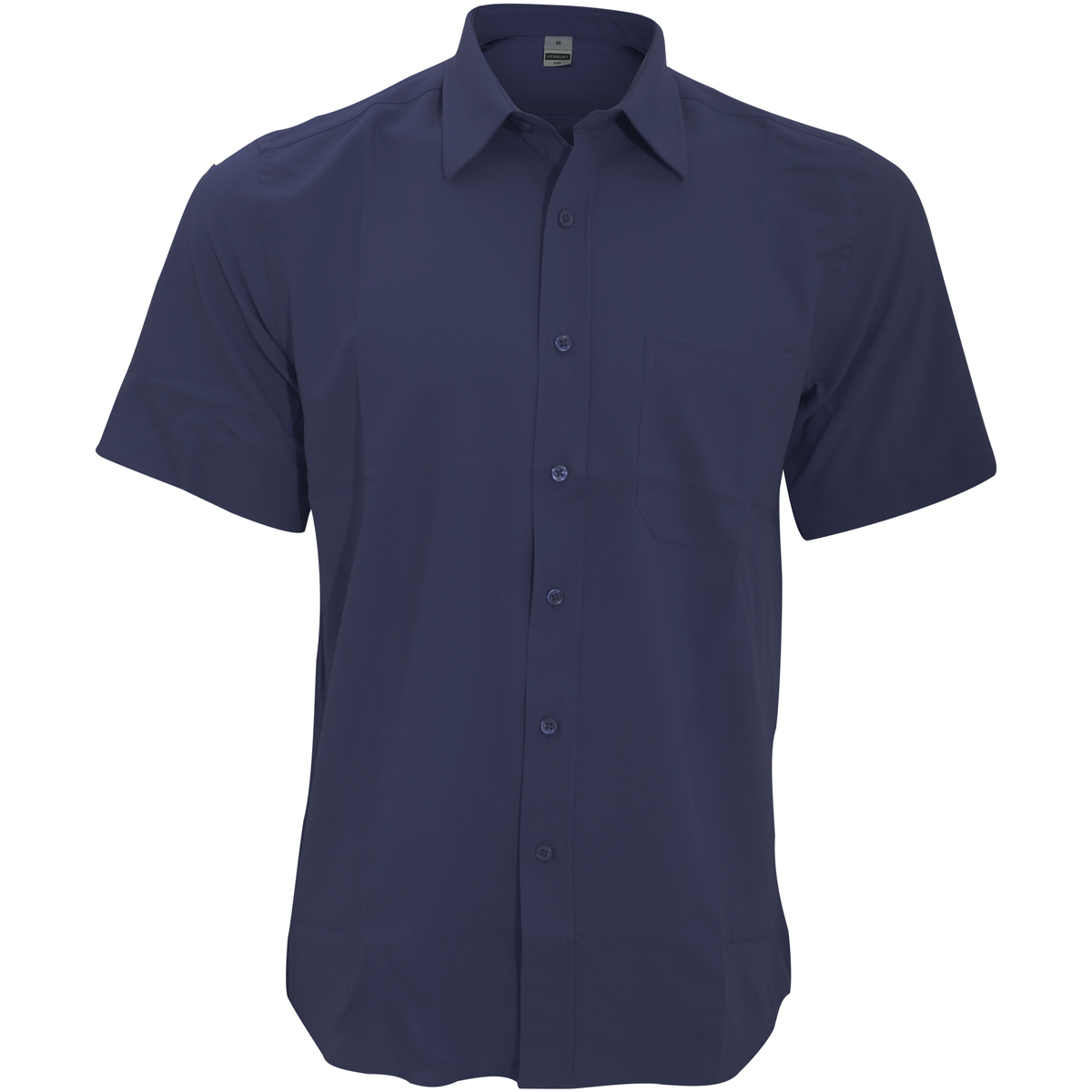 textil Hombre Camisas manga corta Henbury HB595 Azul