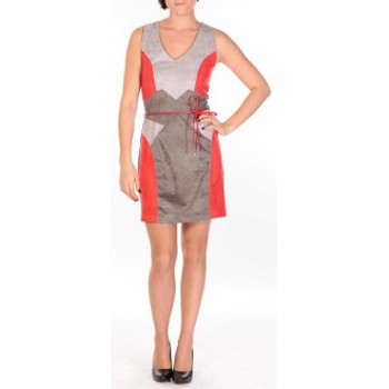 textil Mujer Vestidos cortos Dress Code Robe Fraise rouge/gris/anthracite Rojo