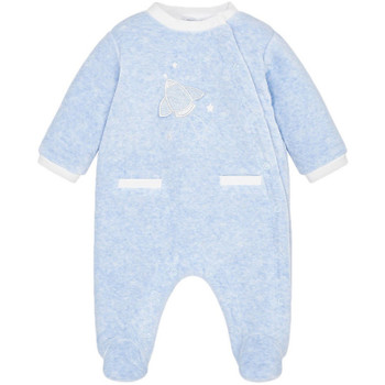 textil Niño Monos / Petos Mayoral Pyjama Bébé Garçon velours étoiles Bleu Azul