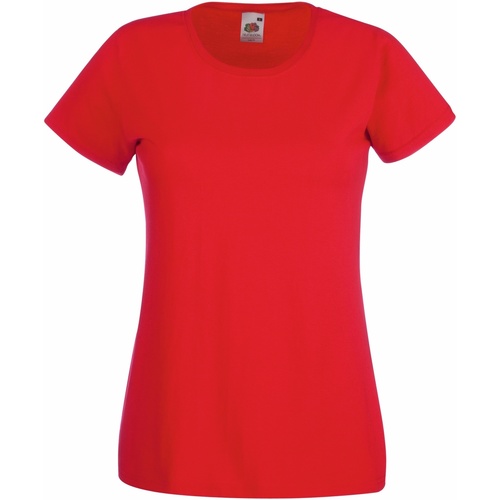 textil Mujer Camisetas manga corta Fruit Of The Loom 61372 Rojo