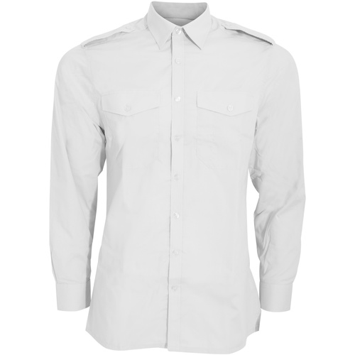 textil Hombre Camisas manga larga Kustom Kit KK134 Blanco