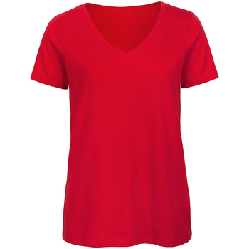 textil Mujer Camisetas manga larga B And C Organic Rojo
