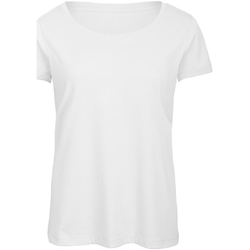 textil Mujer Camisetas manga larga B And C TW056 Blanco