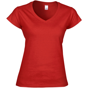 textil Mujer Camisetas manga corta Gildan Soft Style Rojo