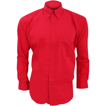 textil Hombre Camisas manga larga Kustom Kit KK105 Rojo
