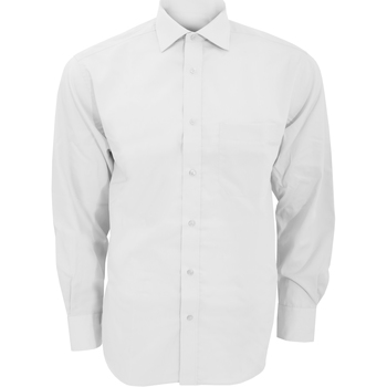 textil Hombre Camisas manga larga Kustom Kit KK116 Blanco
