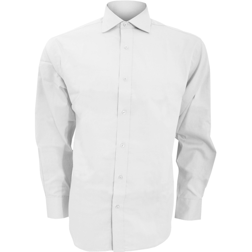 textil Hombre Camisas manga larga Kustom Kit KK118 Blanco