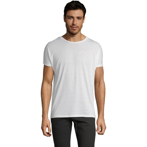 textil Hombre Camisetas manga larga Sols 01704 Blanco