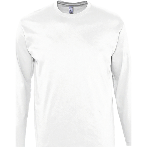 textil Hombre Camisetas manga larga Sols Monarch Blanco