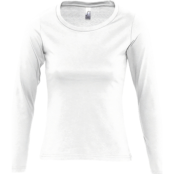 textil Mujer Camisetas manga larga Sols Majestic Blanco