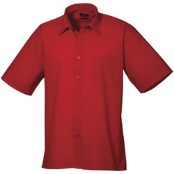 textil Hombre Camisas manga corta Premier PR202 Rojo