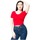 textil Mujer Camisetas manga corta American Apparel RSA8380W Rojo