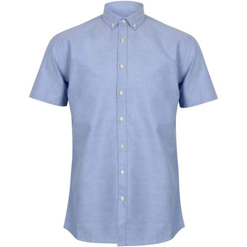 textil Hombre Camisas manga corta Henbury HB517 Azul
