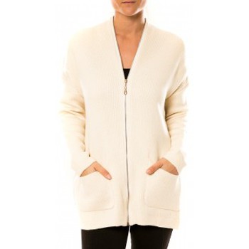textil Mujer Chaquetas de punto Tcqb Gilet Lely Wood L586 Blanc Blanco